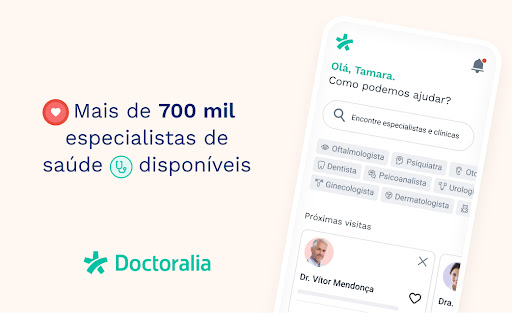 Android application Doctoralia: agende seu médico screenshort
