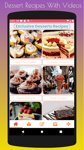 Android application Dessert Recipes With Videos screenshort