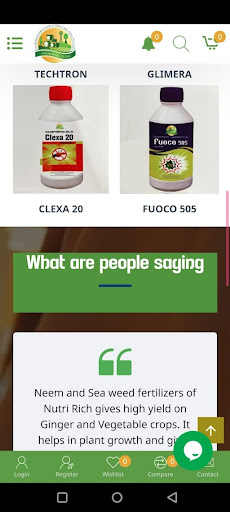 Android application Nutri Connect screenshort