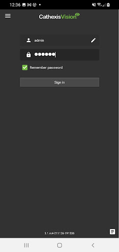 Android application CathexisVision screenshort