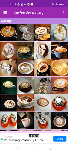 Coffee Art Gallery Screen 2