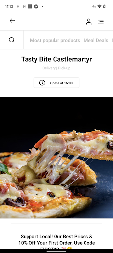 Android application Tasty Bite Cork screenshort