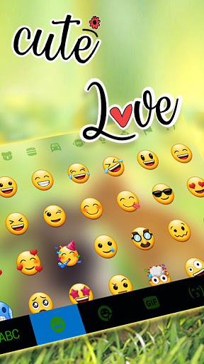Kiss Bunny Keyboard Background Screen 3