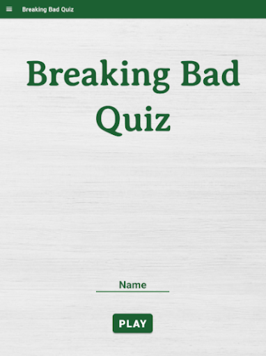 Breaking Bad Quiz
