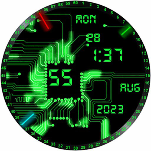 Green Circuit Watch Face