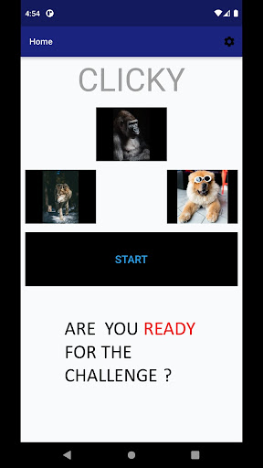 Android application clicky screenshort