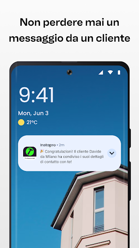 Android application Instapro per professionisti screenshort