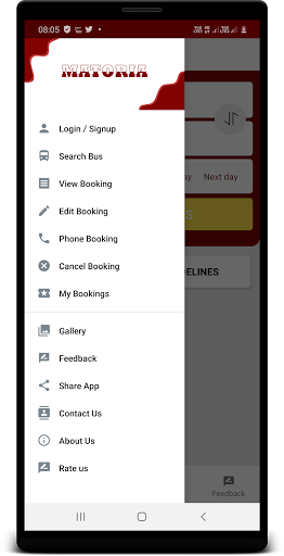 Android application MATORIA BUS screenshort