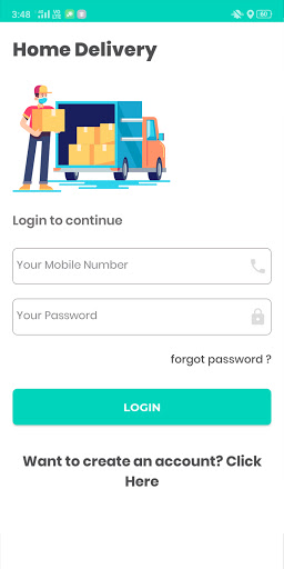 Android application Home Delivery screenshort