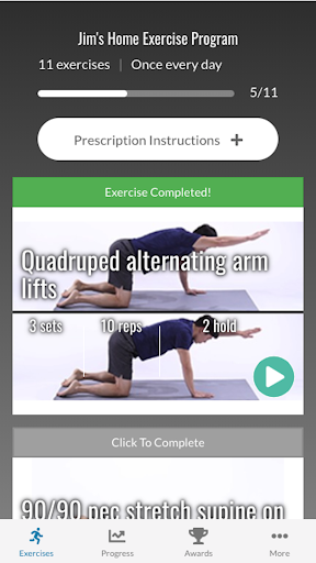 Android application Progressive Sports Medicine screenshort