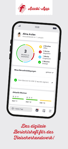 Android application Azubi-App Fleischerhandwerk screenshort