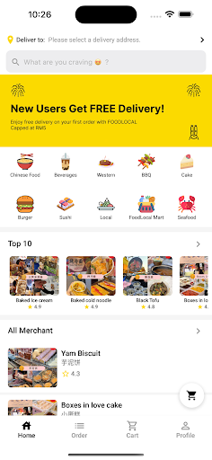 Android application FoodLocal screenshort