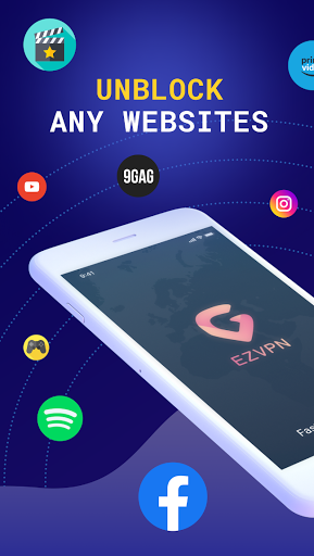 EzVPN - Unlimited, Secure  Free VPN ProxyNo Ads