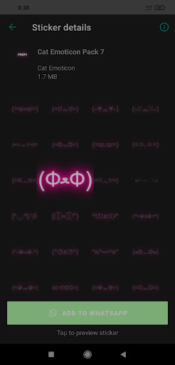 WASticker Cat Emoticon Sticker