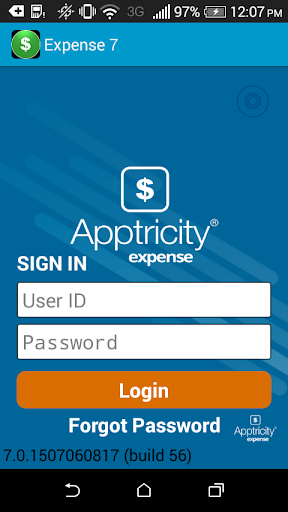 Android application Apptricity Expense screenshort