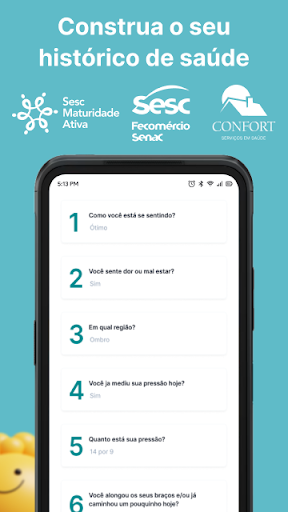 Android application Maturidade Ativa screenshort