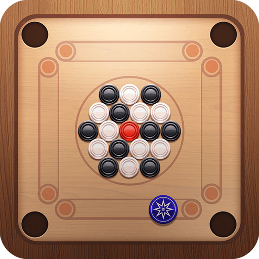 Carrom Plus-Disc Board Game Logo