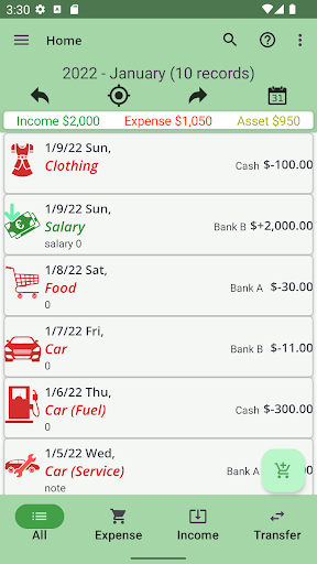Android application Money - Family Budget screenshort