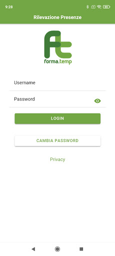 Android application Presenze FT screenshort