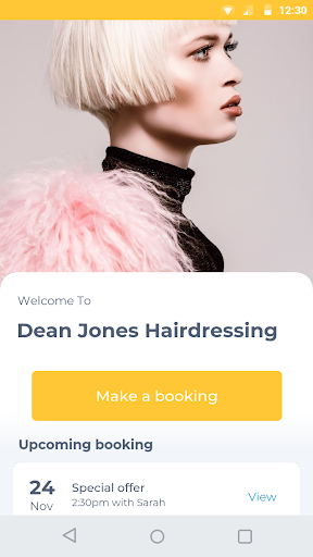 Android application Dean Jones Hairdressing screenshort