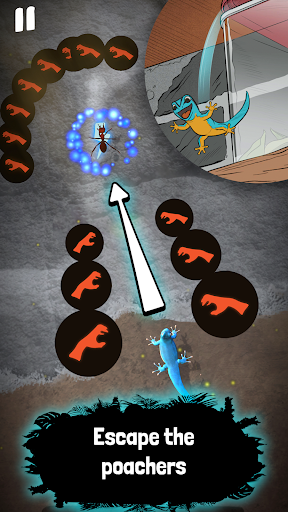 Android application Electric Blue: Gecko dash! screenshort