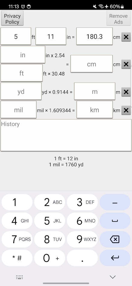 #1. Length Unit Conversion (Android) 由: oxdb.net