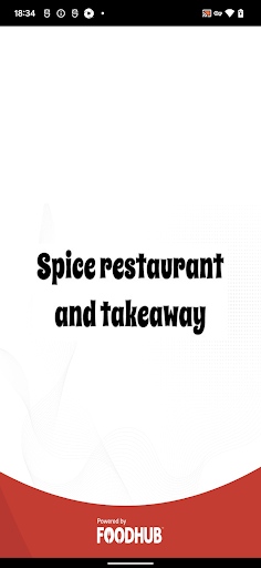 Android application Spice restaurant and takeaway screenshort