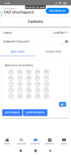 Conferir Acertos na Loteria Screen 3