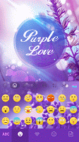 screenshot of Purple Love Emoji Keyboard