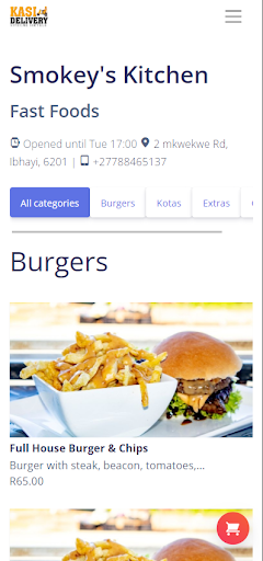 Kasi Delivery Client Screen 2
