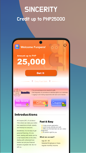 Android application Funpera screenshort