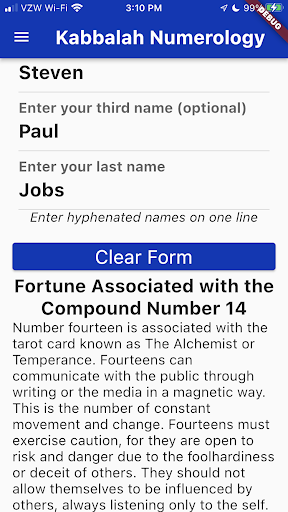 Kabbalah Numerology Screen 3