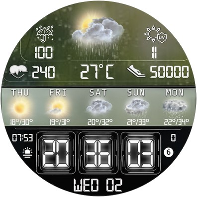 N-SPORT756 Weather DigitalFace screenshot 14