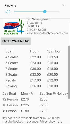 Android application Lee Valley Boats screenshort