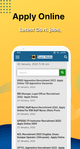 Exam Media - Latest Govt. Jobs Screen 2