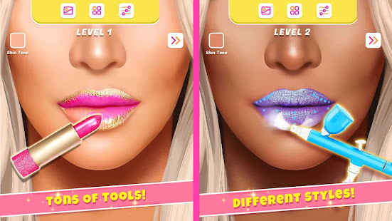 Lip Art Makeup Artist - Relaxing Girl Art Games  Screenshots 7