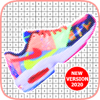 Cool Sneaker Shoes Coloring Book - Color By Number