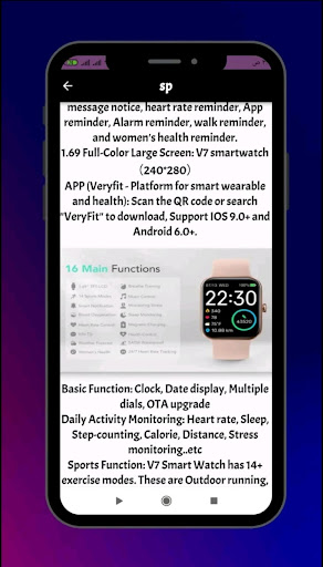 skg smart watch v7 guide Screen 3