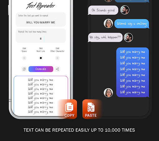 Repetitive Text Generator Screen 3