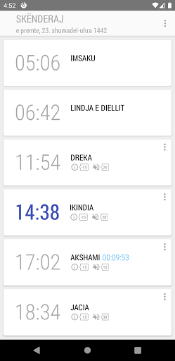 Android application Takvimi screenshort