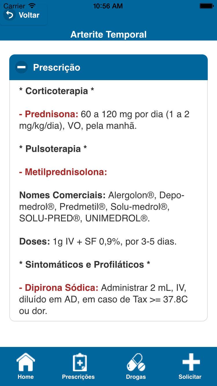 Android application Prescrições em Reumatologia screenshort