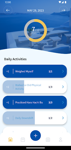 Android application Blue Zones Challenge screenshort