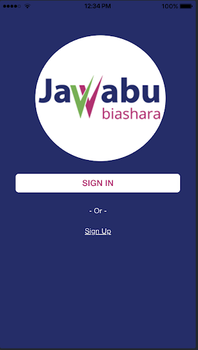 Android application Jawabu Biashara screenshort