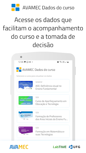 Android application AVAMEC Dados de curso screenshort