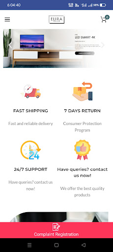 Android application Elira Customer screenshort