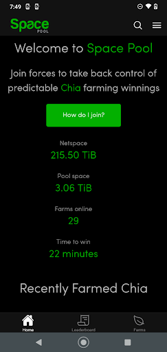 Android application Space Pool screenshort