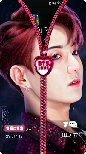 Zipper Lock Screen Jungkook BTS