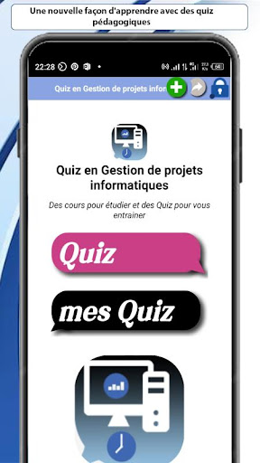 Android application Quiz - Gestion de projet info screenshort
