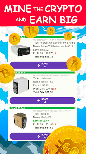 Android application Crypto Mining Manager screenshort