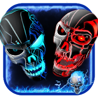 Neon Evil Skull 3D Theme Collection